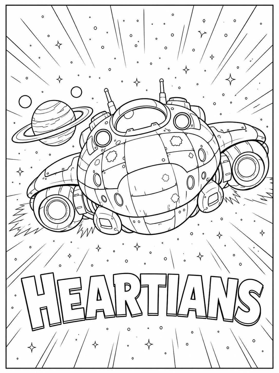 The Heartship coloring page